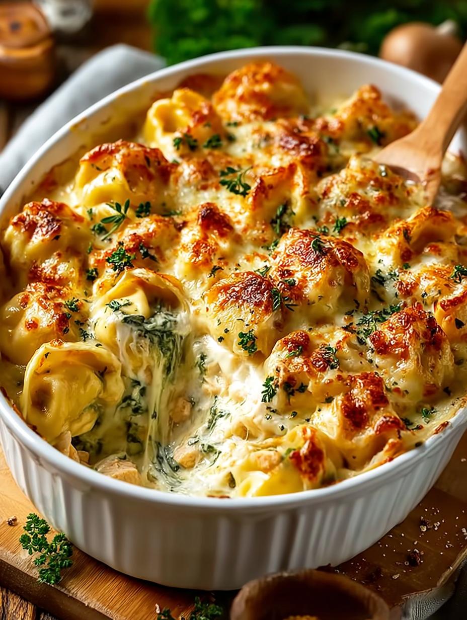 Cheesy Chicken Tortellini Bake: 2 Steps to Comfort Food 6 Cheesy Chicken Tortellini Bake: 2 Steps to Comfort Food - Cheesy Chicken Tortellini Bake - additional detail