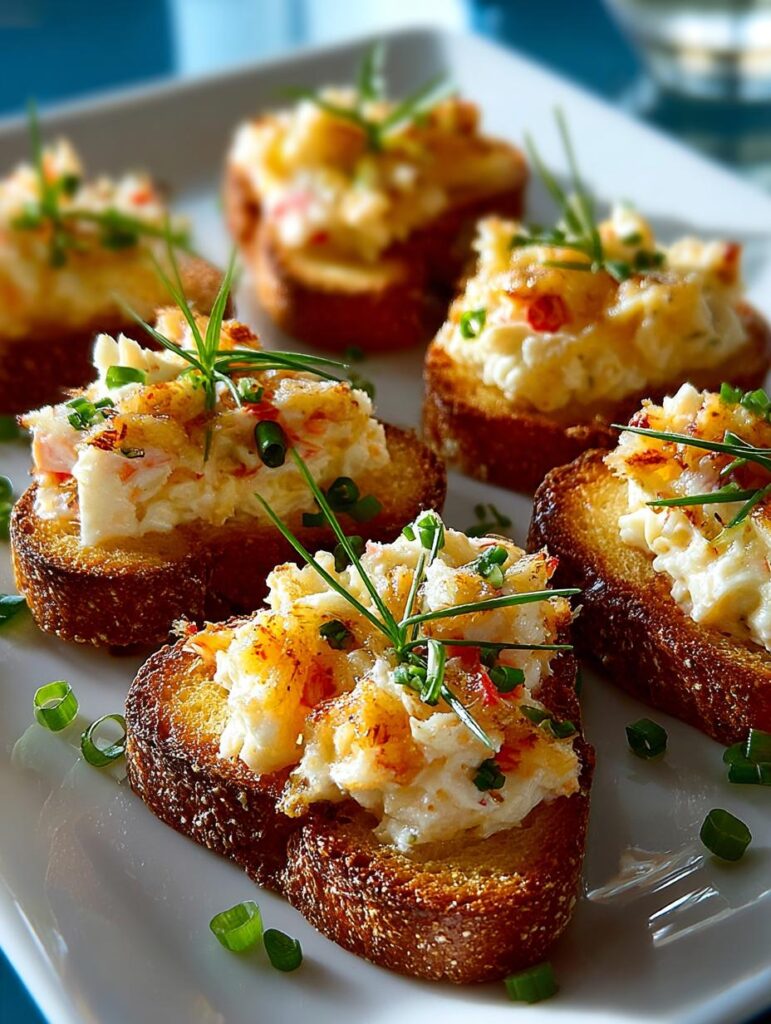 Cheesy Crabmeat Canapes