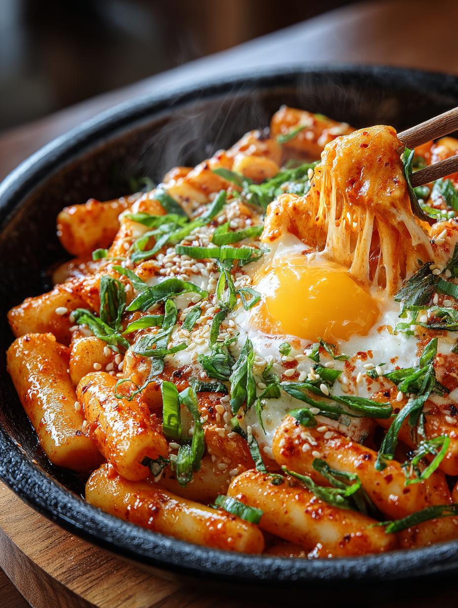 Cheesy Tteokbokki with Spicy