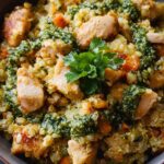 Chicken Cauliflower Rice Pesto