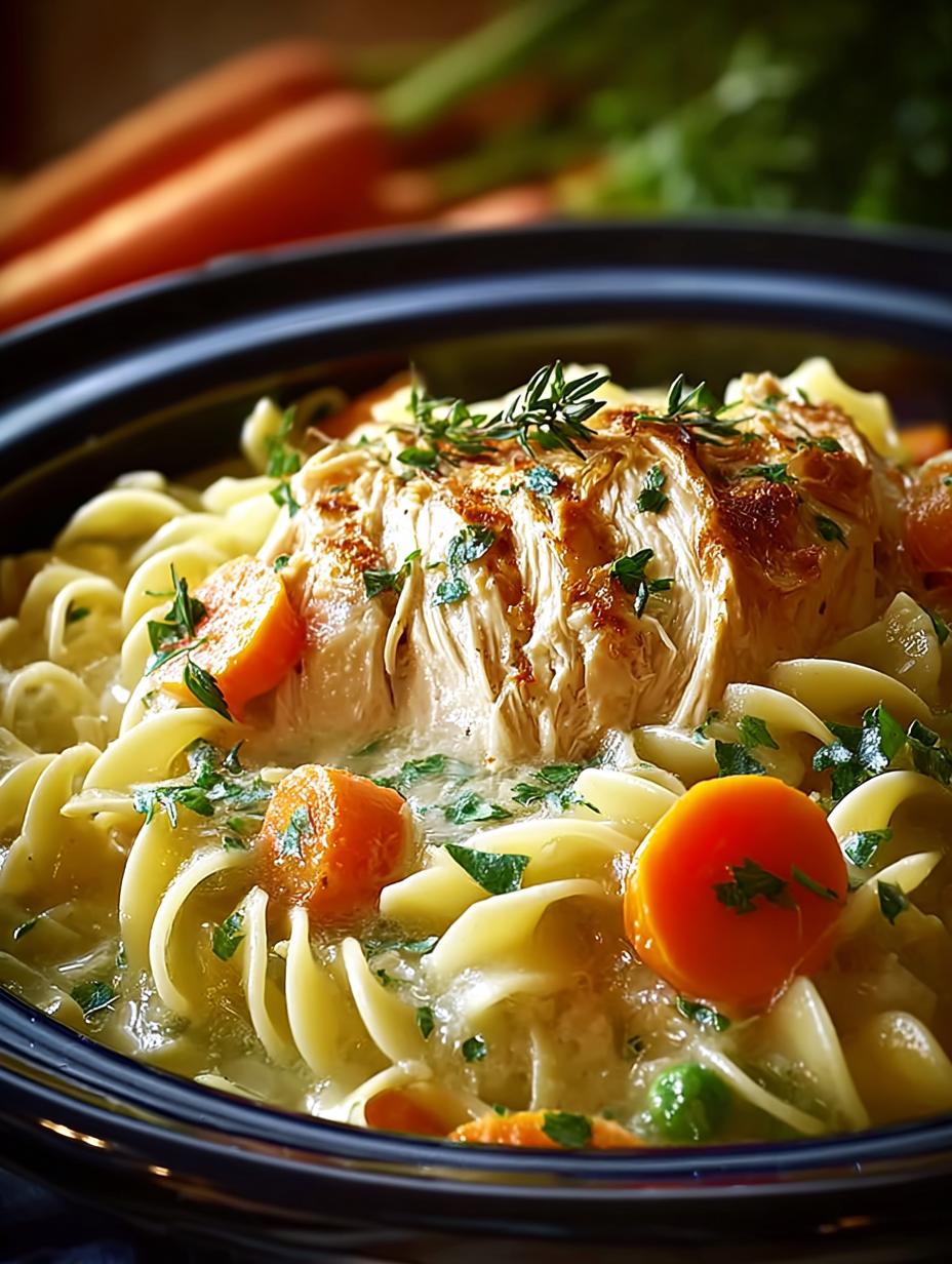 Chicken Noodles Crock Pot