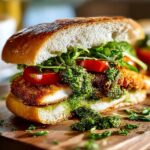 Chicken Schnitzel Pesto Sandwich