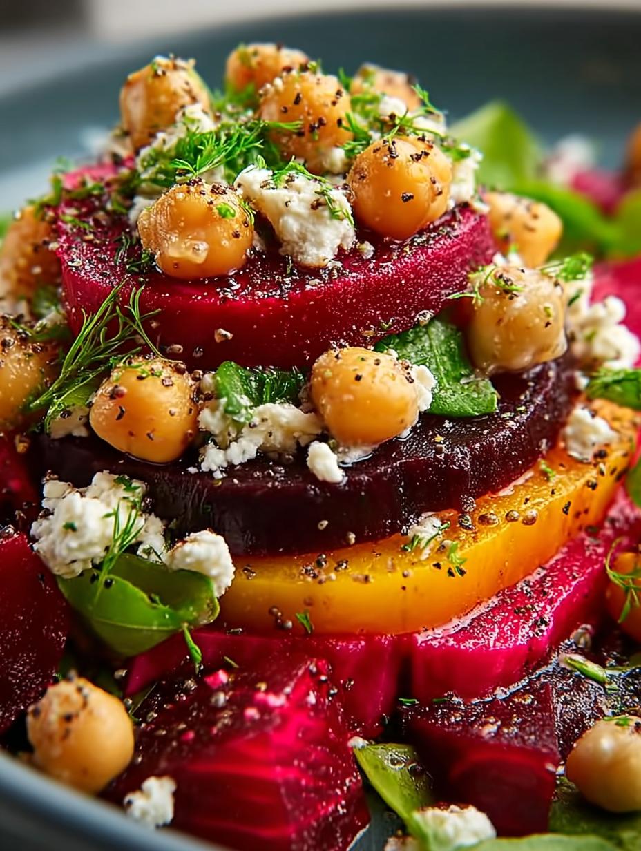 Chickpea Beet Feta Salad