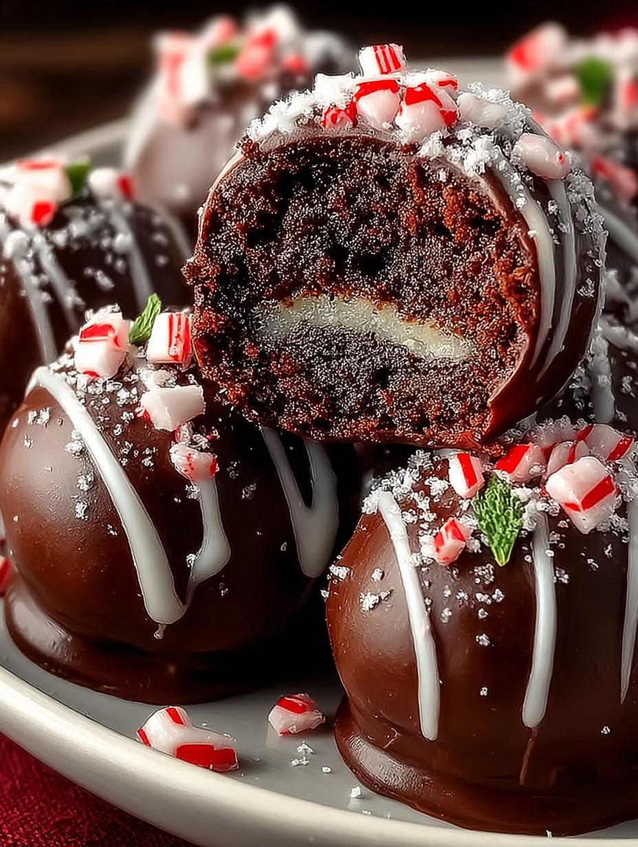 Chocolate Peppermint Brownie Balls