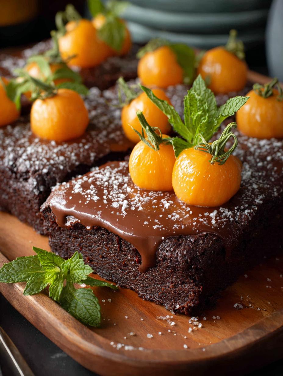 Chocolate Pumpkin Patch Brownie