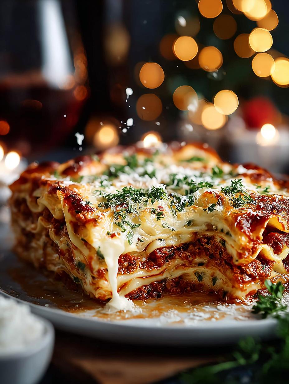 Christmas Eve Lasagna: 5 Layers of Holiday Comfort - Christmas Eve Lasagna - additional detail