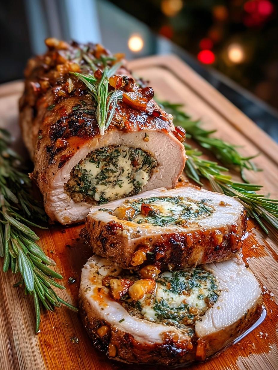 Christmas Stuffed Pork Tenderloin