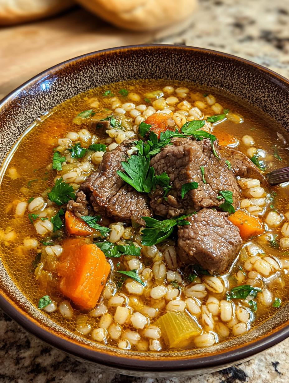 Comforting Beef Barley Soup