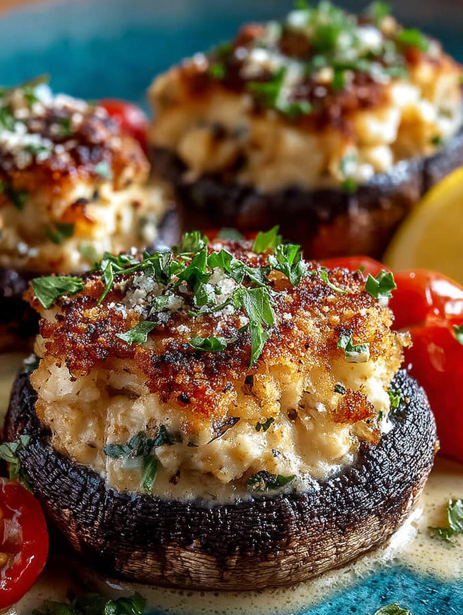 Irresistible Crab Stuffed Portobello Mushrooms Recipe - Crab Stuffed Portobello Mushrooms - main visual representation