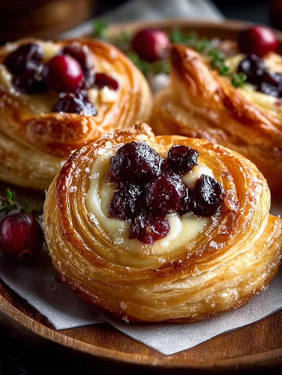 Cranberry Brie Cinnamon Puff