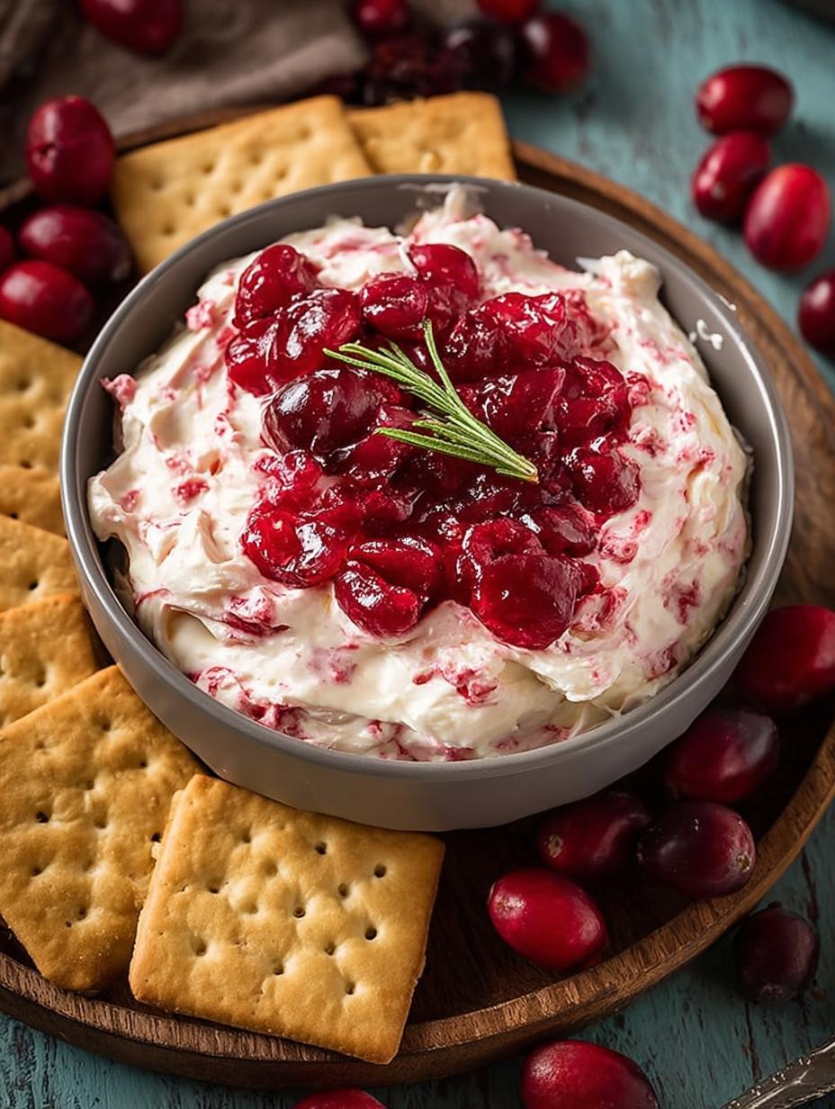 Cranberry Cream Cheese Dip: Divine Holiday Appetizer - Cranberry Cream Cheese Dip - additional detail