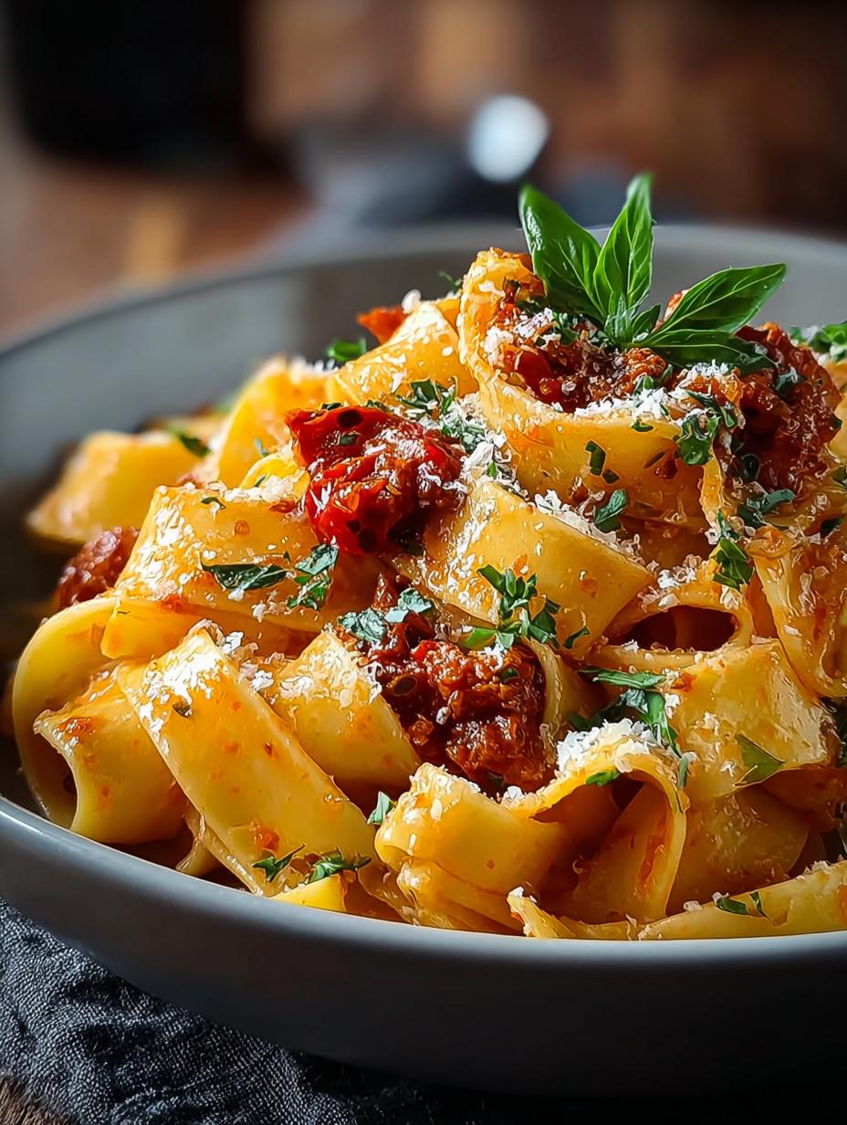 Creamy Calabrian Chili Pappardelle
