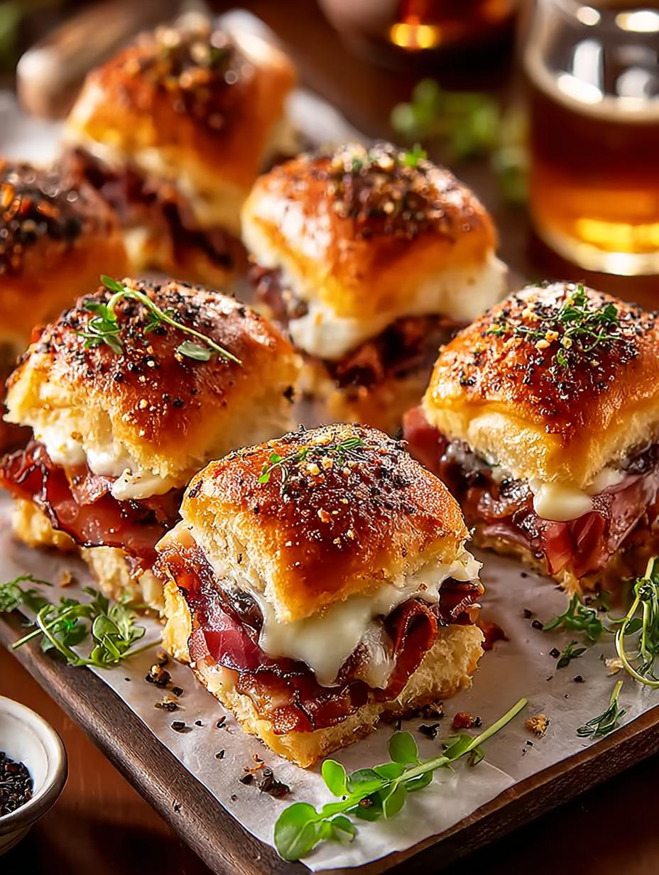 Crispy Prosciutto Cheese Sliders