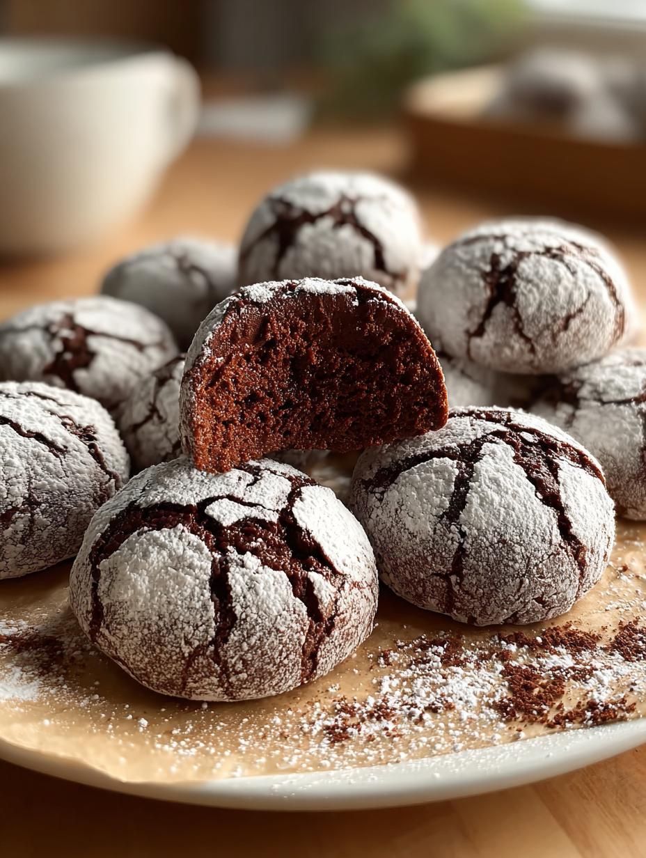 Double Chocolate Snowball Cookies