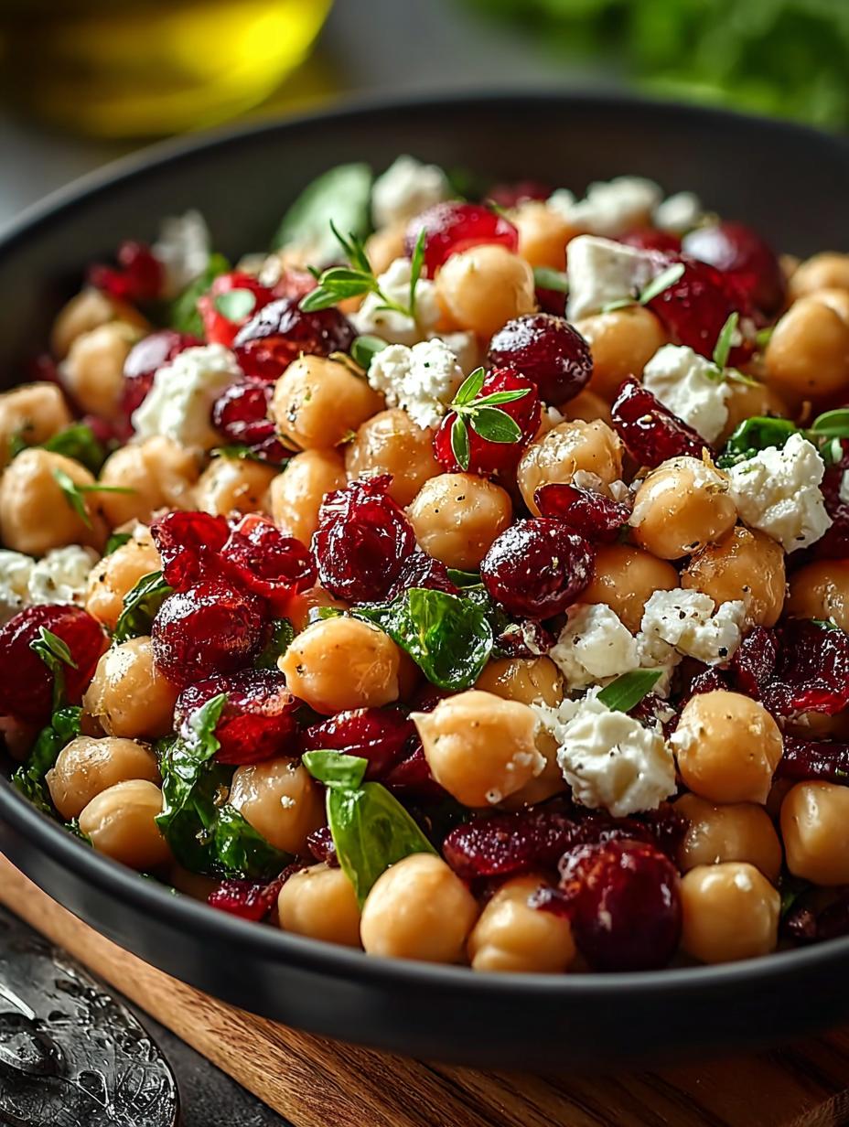 Feta Cranberry Chickpea Salad: 7 Reasons to Love It - Feta Cranberry Chickpea Salad - additional detail