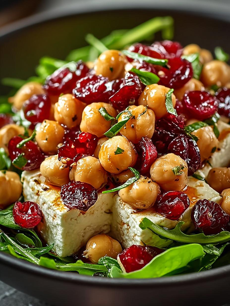 Feta Cranberry Chickpea Salad