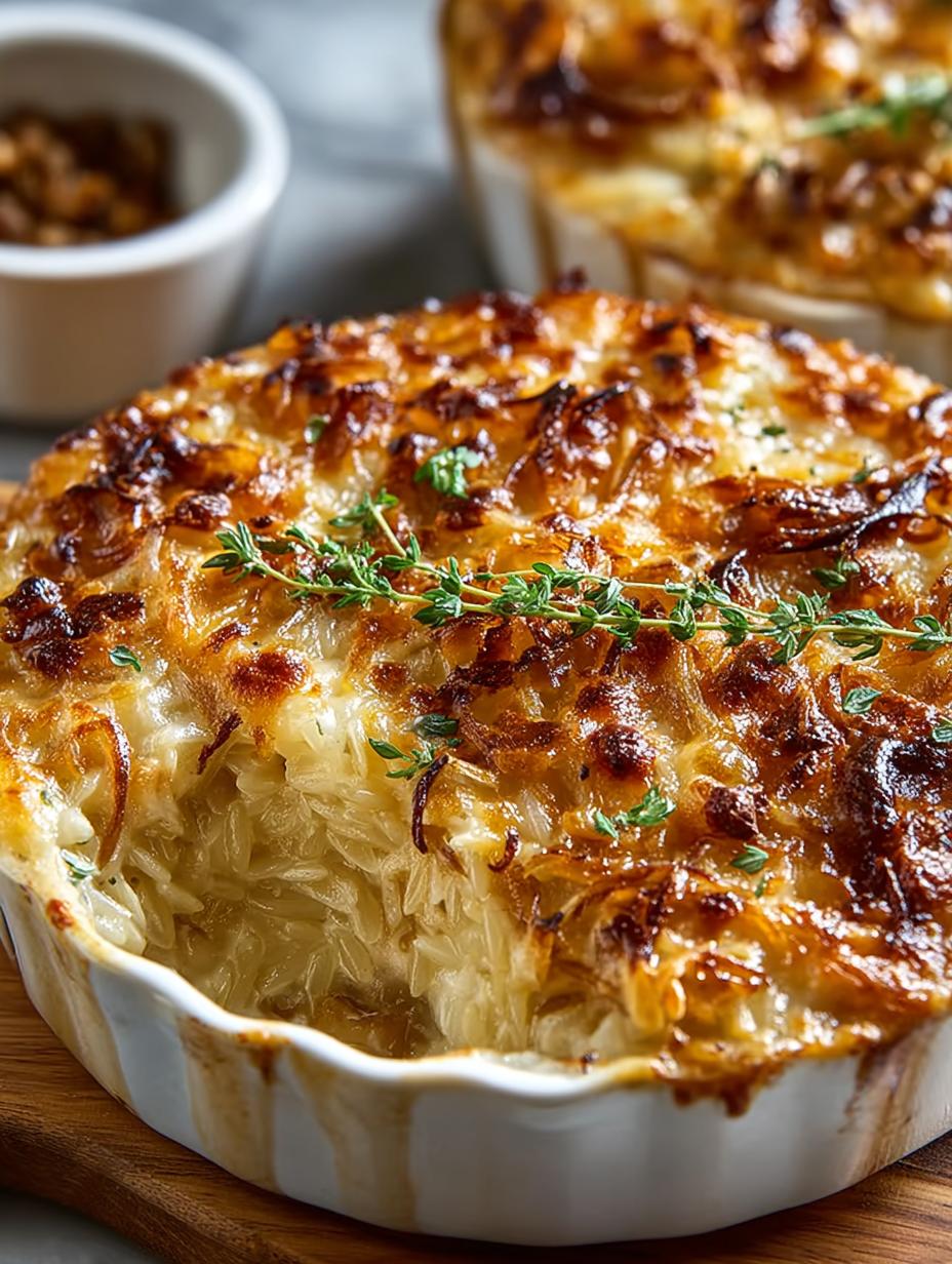 Delicious French Onion Orzo Bake: A Cheesy Delight 5 Delicious French Onion Orzo Bake: A Cheesy Delight - French Onion Orzo Bake - main visual representation