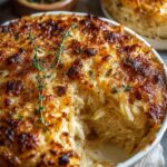 French Onion Orzo Bake