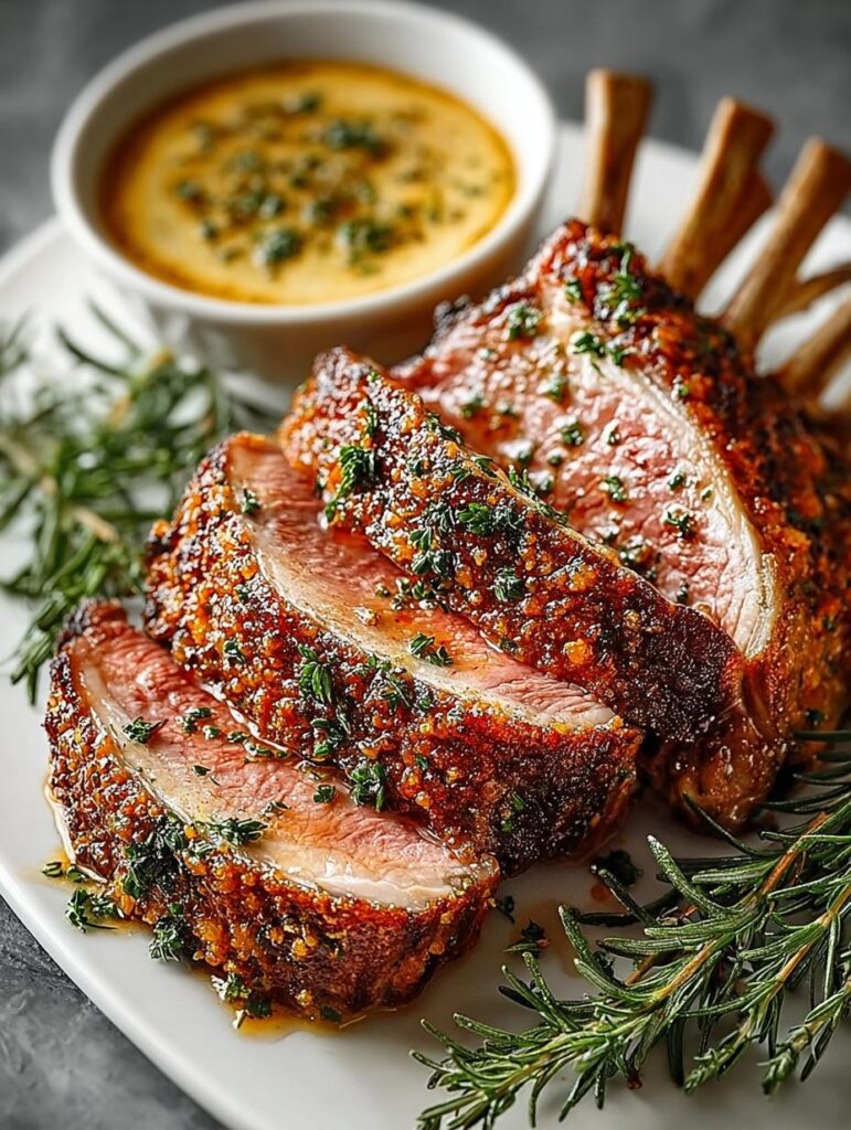 Garlic Rosemary Crusted Rack