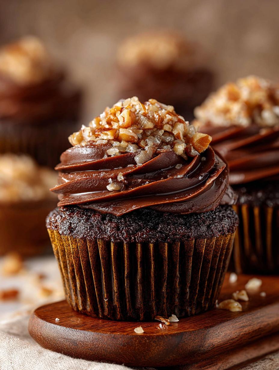 Indulgent German Chocolate Cupcakes Recipe to Satisfy - German Chocolate Cupcakes - additional detail