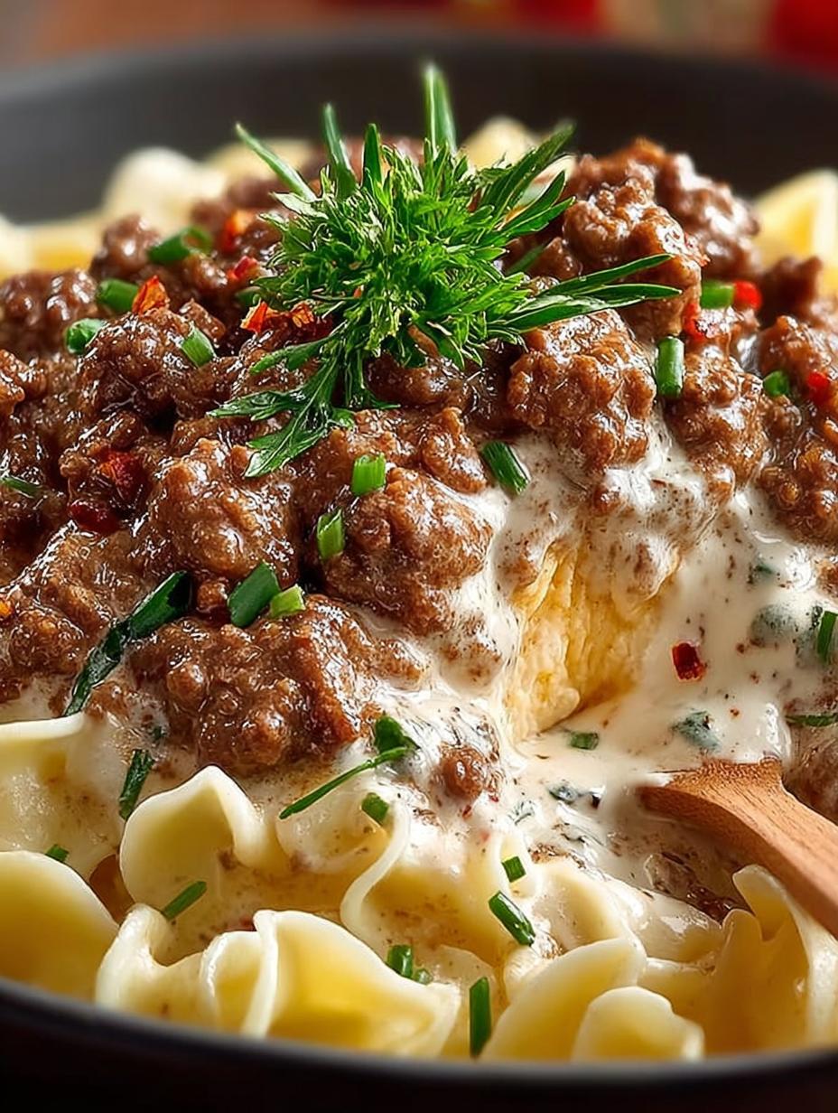 Ground Beef Stroganoff