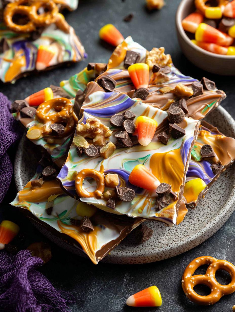 Delicious Halloween Candy Bark: 7 Fun Ideas to Try - Halloween Candy Bark - main visual representation