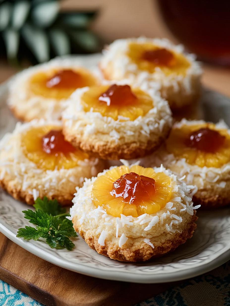 Hawaiian Pineapple Coconut Thumbprint Cookies You Must Try - Hawaiian Pineapple Coconut Thumbprint - main visual representation