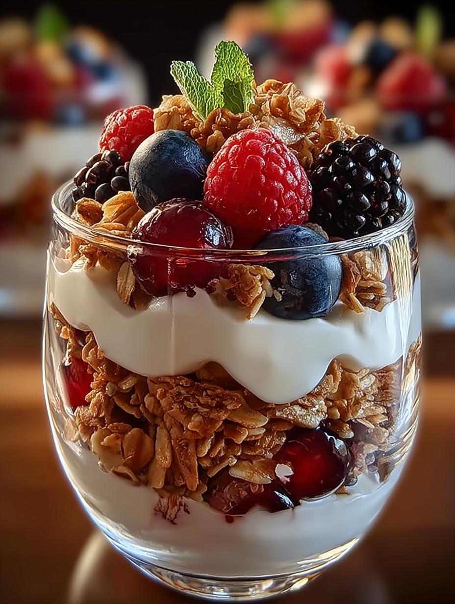 Holiday Granola Yogurt Parfaits