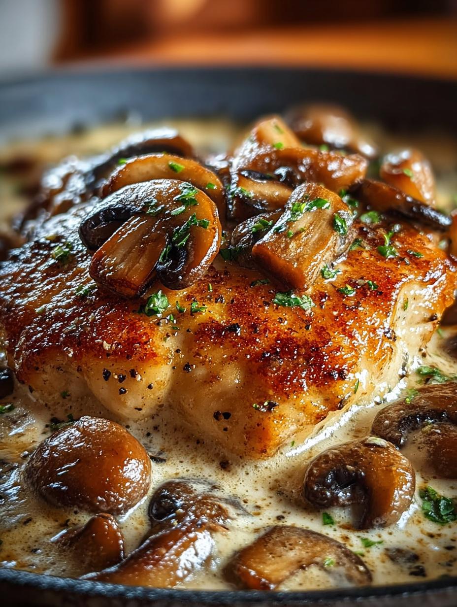 Keto Garlic Mushroom Chicken