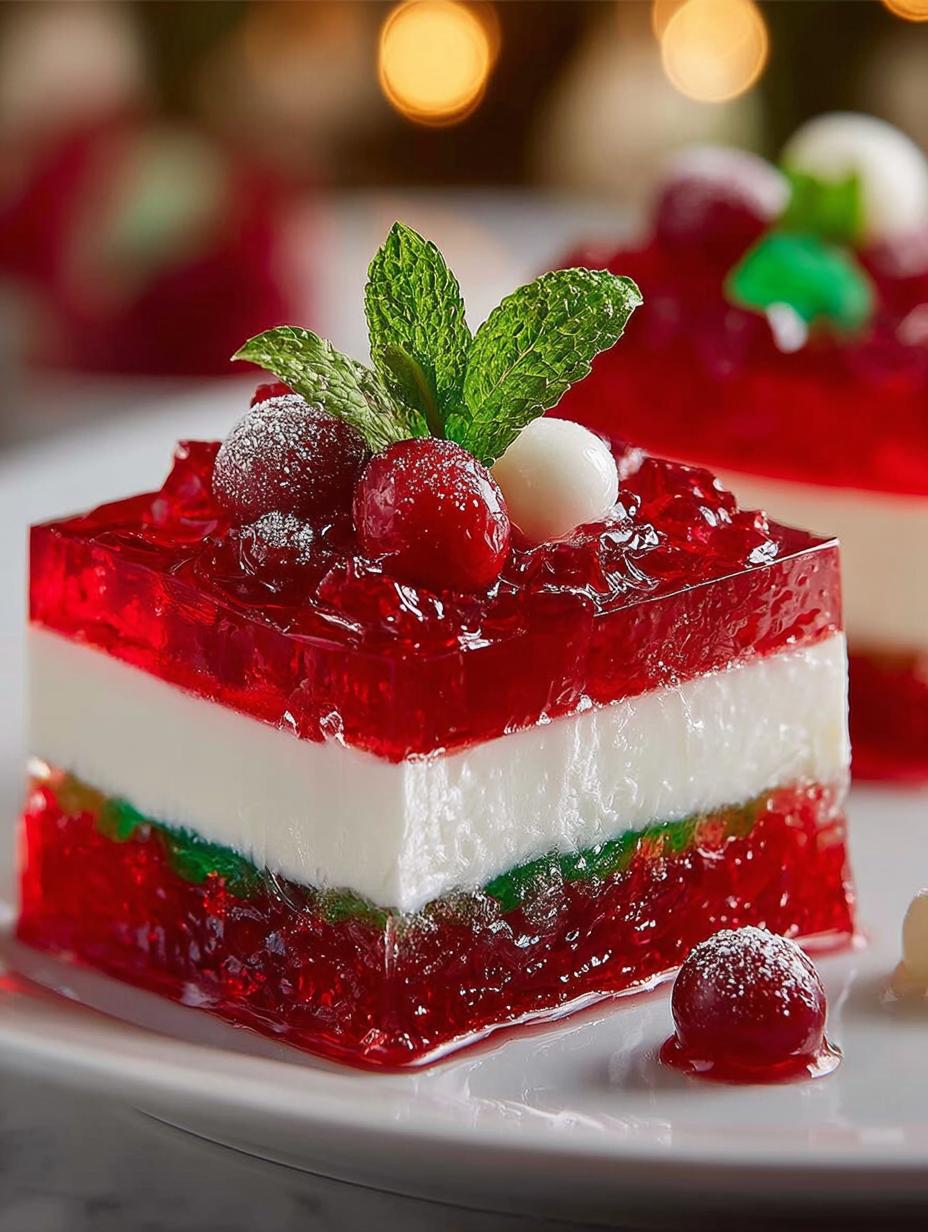 Easy Layered Christmas Jello: A Festive Delight - Layered Christmas Jello - main visual representation