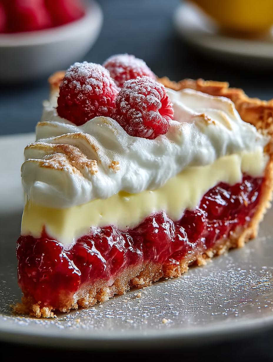 Lemon Raspberry Layered Pie