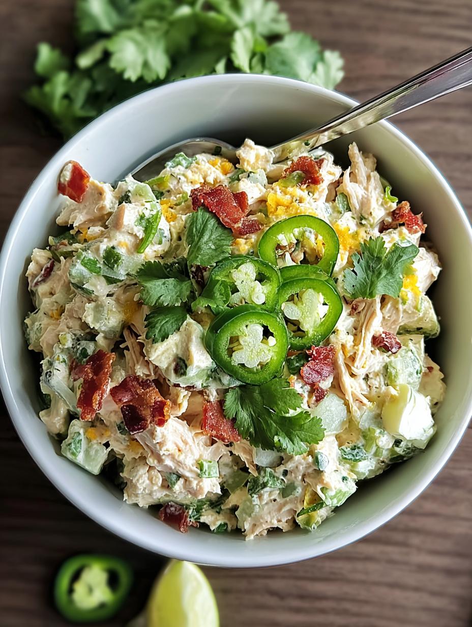 Low Carb Jalapeno Popper: Amazing 10-Min Chicken Salad - Low Carb Jalapeno Popper - additional detail