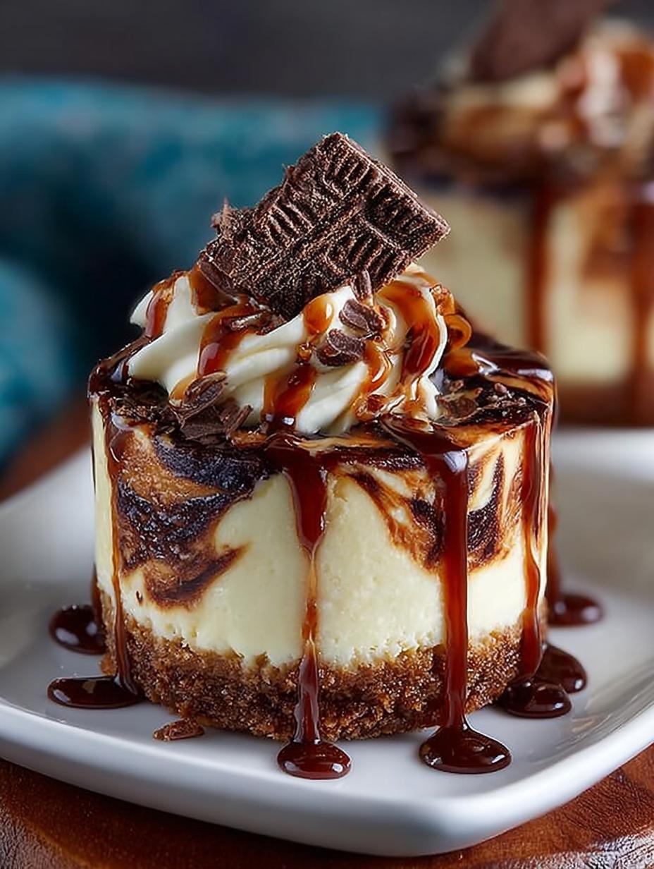 Mocha Marble Mini Cheesecake: 6 Layers of Indulgent Bliss - Mocha Marble Mini Cheesecake - additional detail