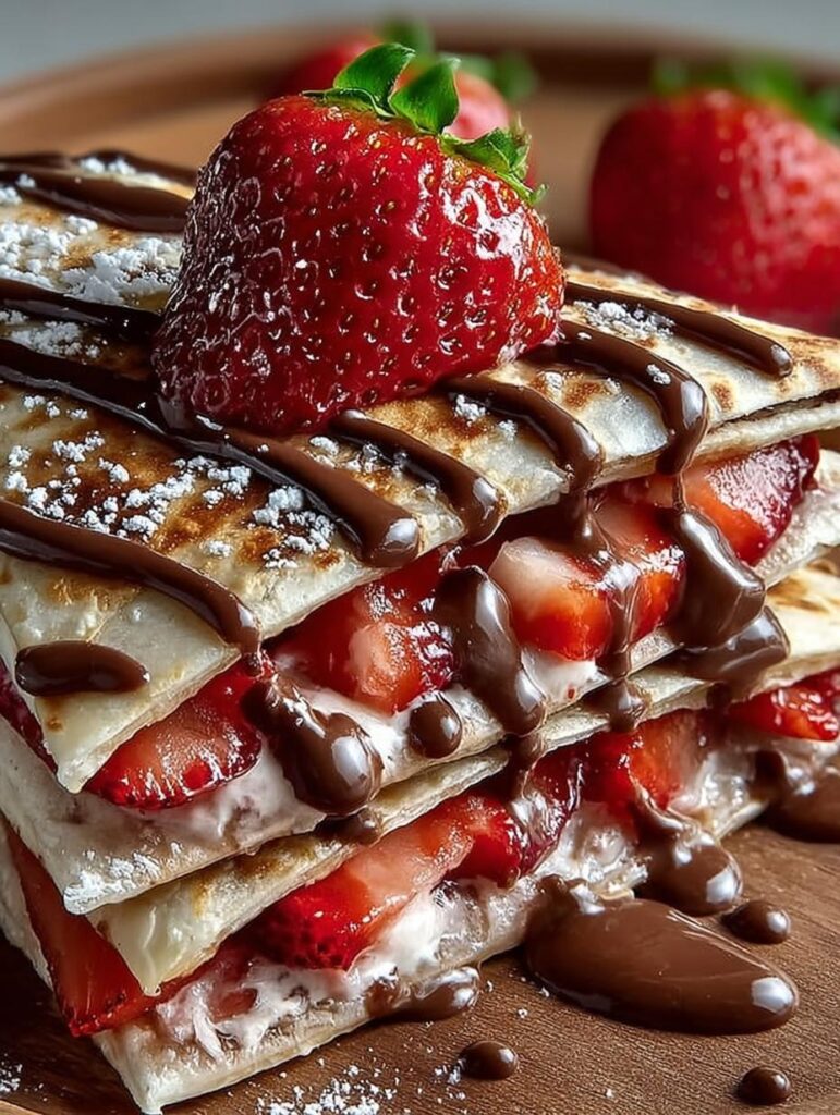 Nutella Strawberry Quesadilla