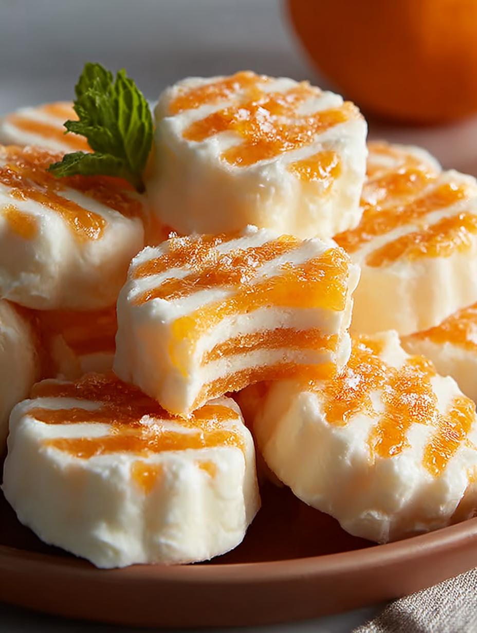 Delicious Orange Cream Cheese Mints: 24 Festive Treats 6 Delicious Orange Cream Cheese Mints: 24 Festive Treats - Orange Cream Cheese Mints - additional detail