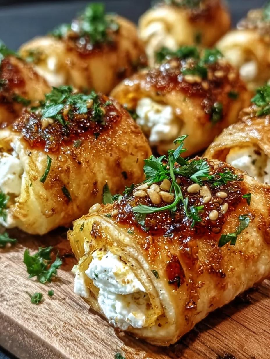 Oven Fried Feta Rolls