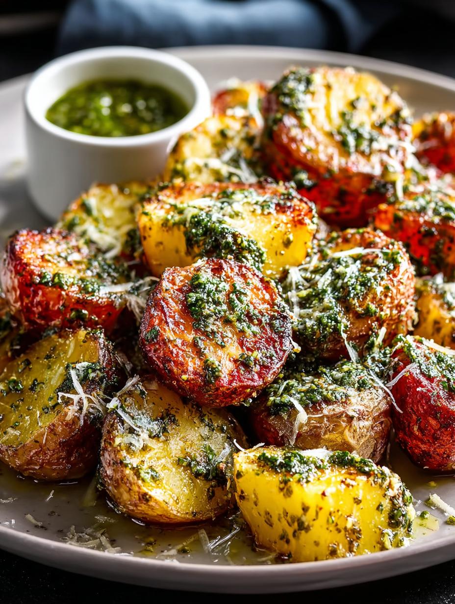 Parmesan Pesto Roasted Potatoes
