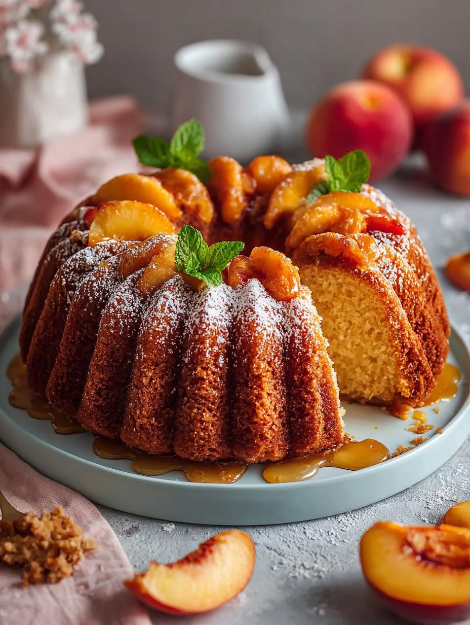 Peach Cobbler Pound Cake