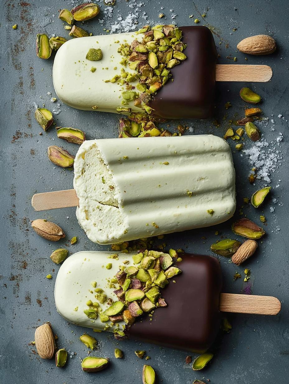 Perfect Pistachio Ice Cream Bar: Blissful Treat - Pistachio Ice Cream Bar - main visual representation
