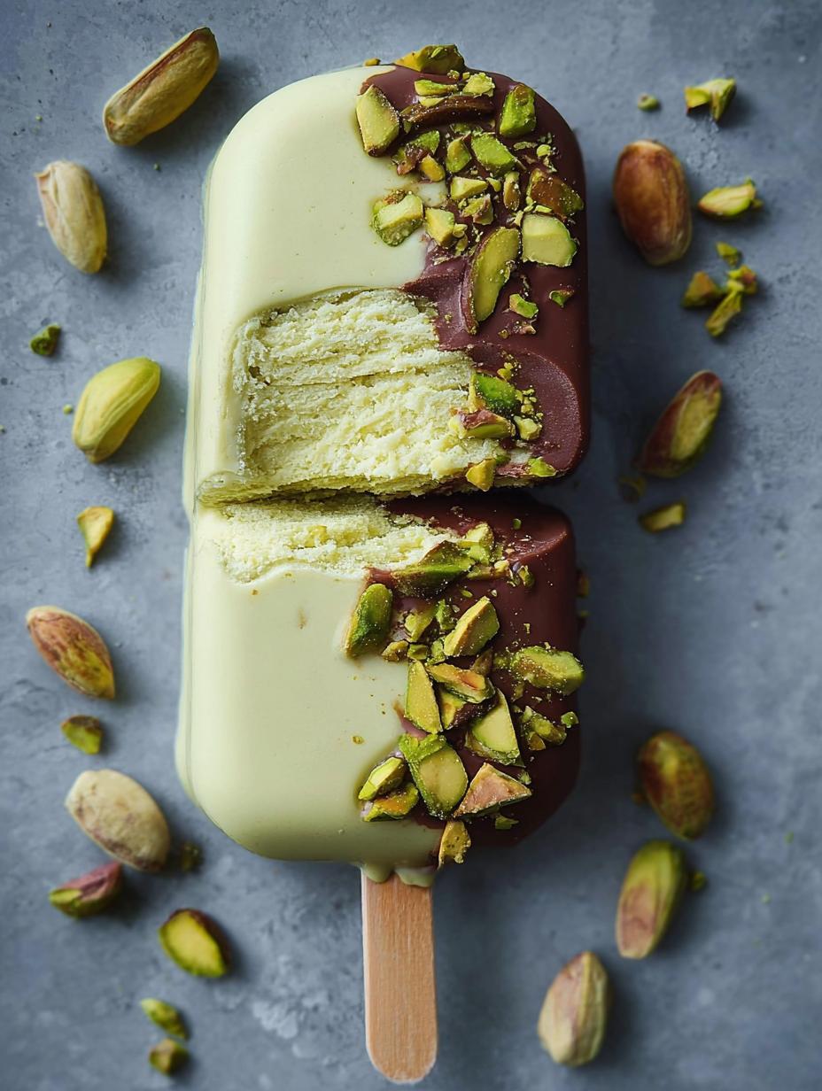 Perfect Pistachio Ice Cream Bar: Blissful Treat - Pistachio Ice Cream Bar - additional detail