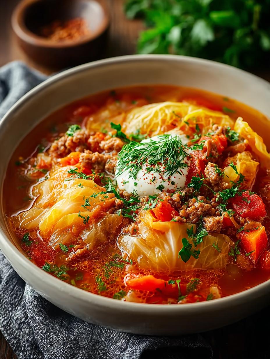 Delicious Polish Stuffed Cabbage Soup Recipe - Polish Stuffed Cabbage Soup - additional detail