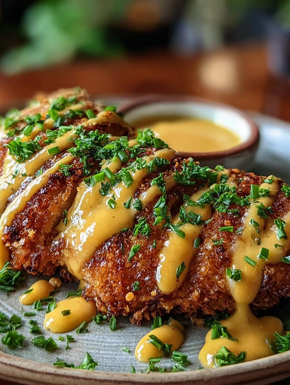 Pretzel Chicken Cheddar Sauce