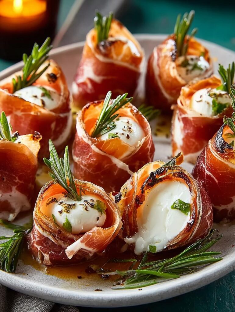 Prosciutto Wrapped Mozzarella Bites