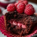 Raspberry Chocolate Lava Cupcakes