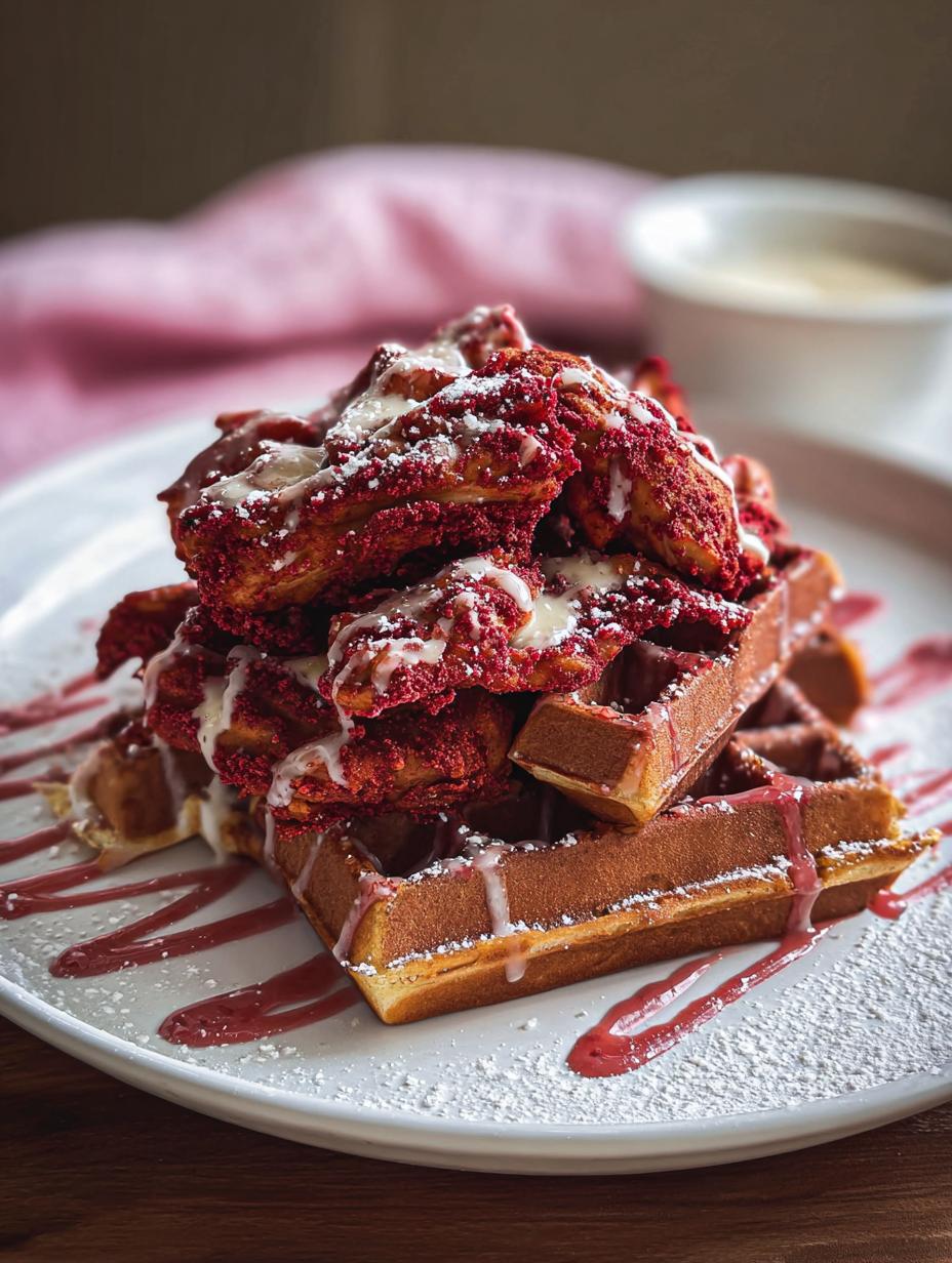 Red Velvet Waffles Chicken: Tasty 8-Step Recipe - Red Velvet Waffles Chicken - main visual representation