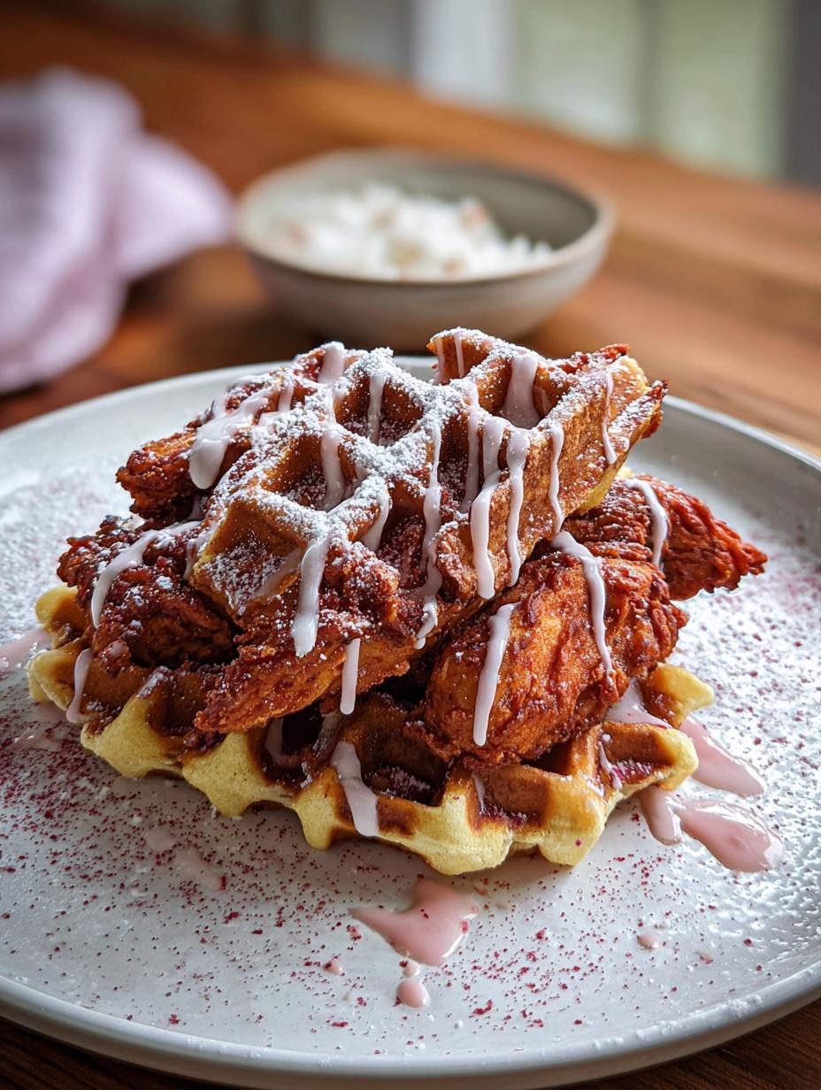 Red Velvet Waffles Chicken: Tasty 8-Step Recipe - Red Velvet Waffles Chicken - additional detail