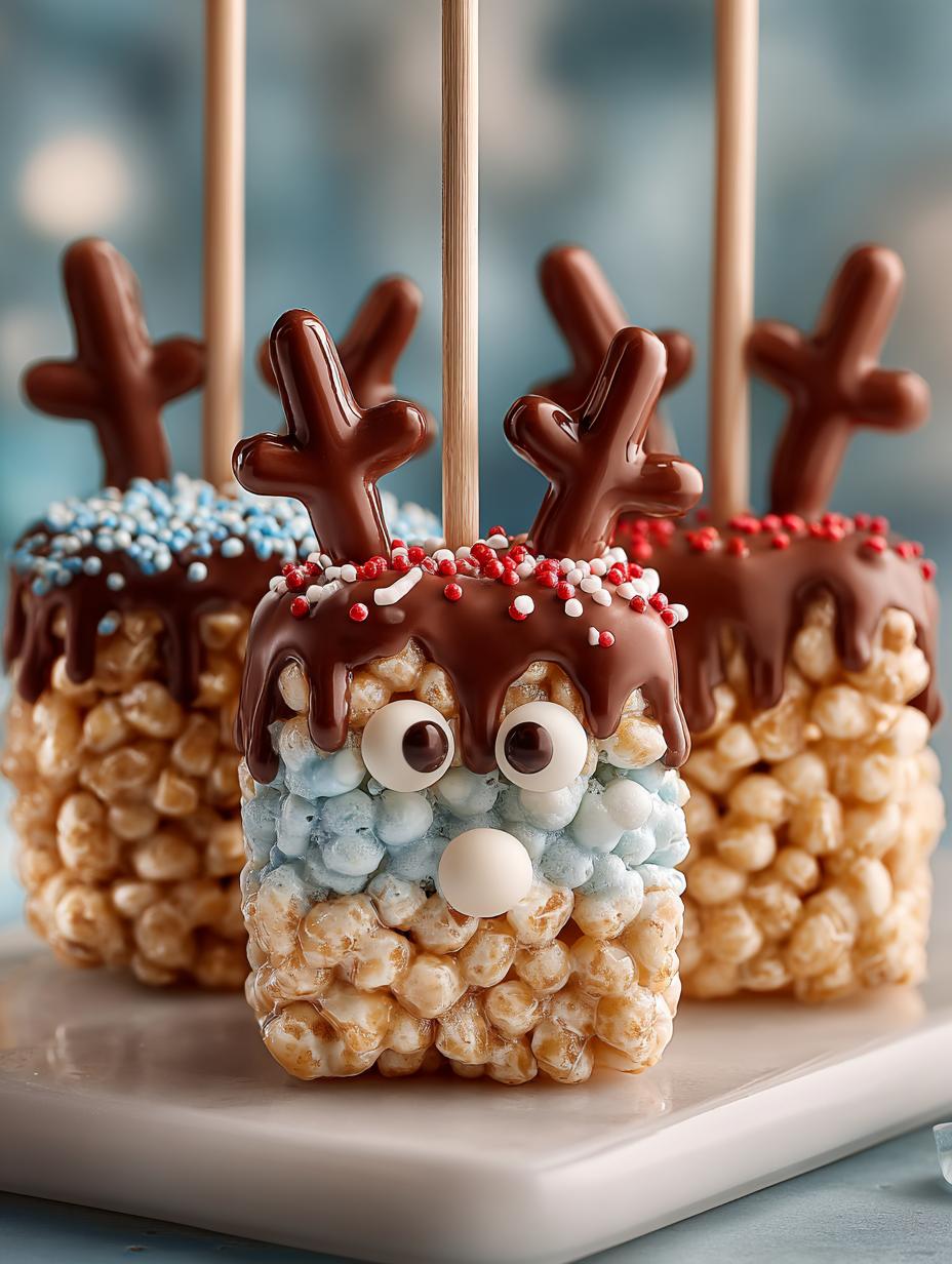 Reindeer Rice Krispie Pops: 12 Festive Treats for Kids 6 Reindeer Rice Krispie Pops: 12 Festive Treats for Kids - Reindeer Rice Krispie Pops - additional detail