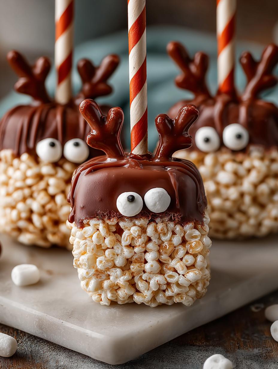 Reindeer Rice Krispie Pops
