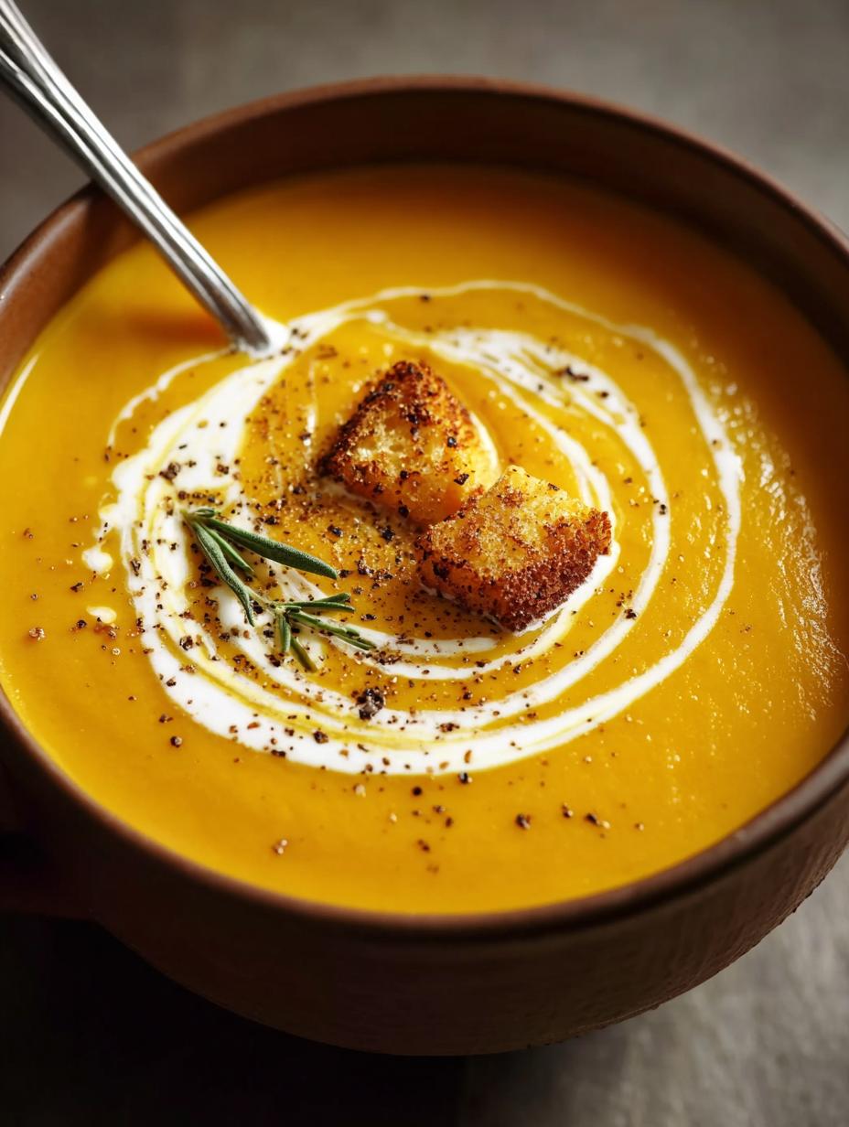 Roasted Feta Soup with Butternut Squash & Honey Delight - Roasted Feta Soup with - main visual representation