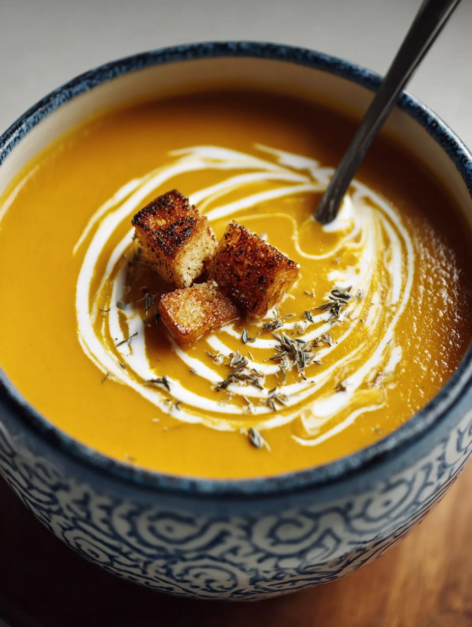 Roasted Feta Soup with Butternut Squash & Honey Delight - Roasted Feta Soup with - additional detail